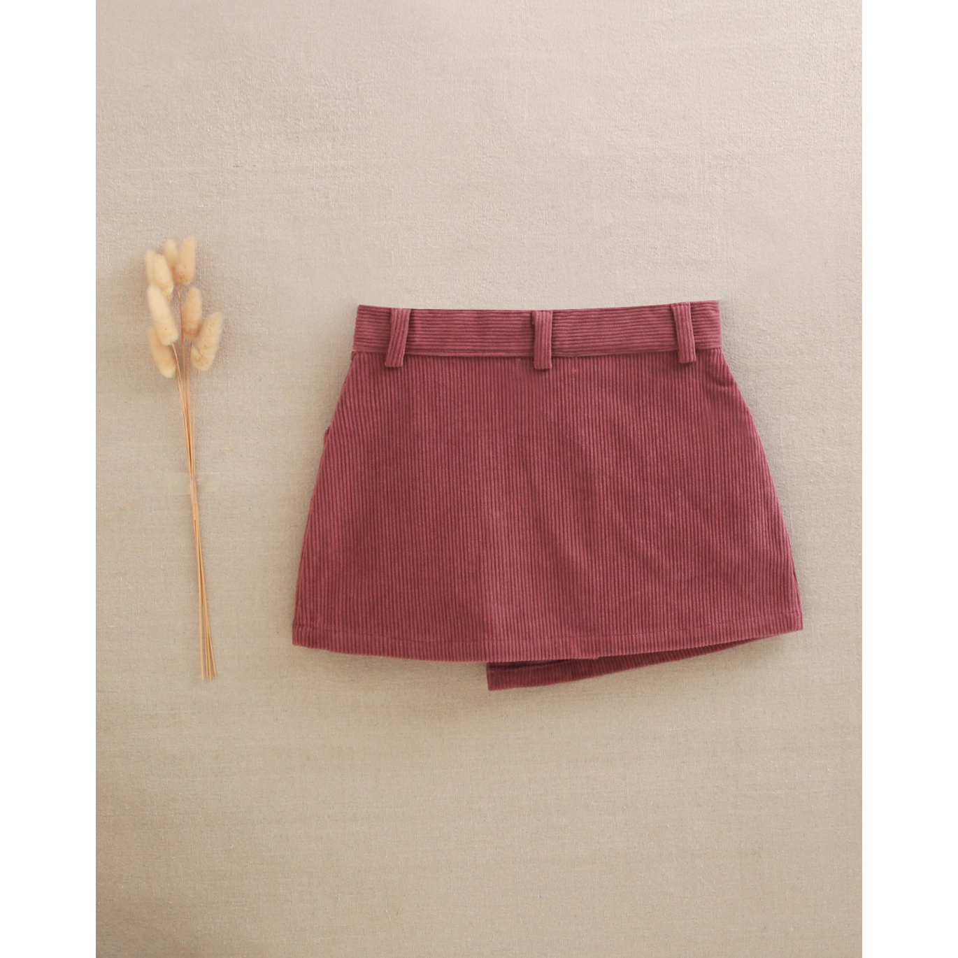 Falda de niña de pana rosa oscuro | Dadati 2
