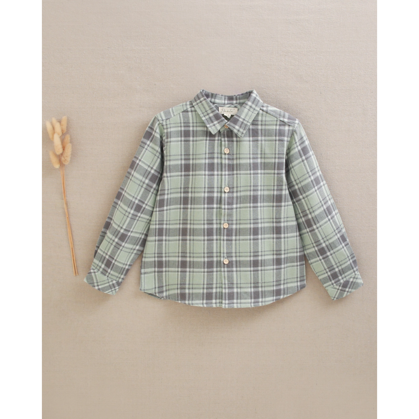 Camisa de niño de cuadros verdes | Dadati 2