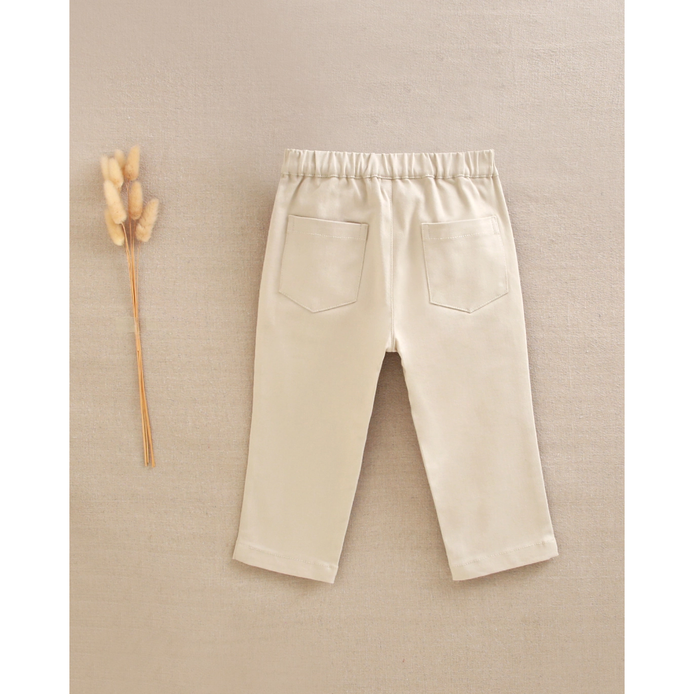 Pantalón de bebé niño largo en beige grisáceo 2