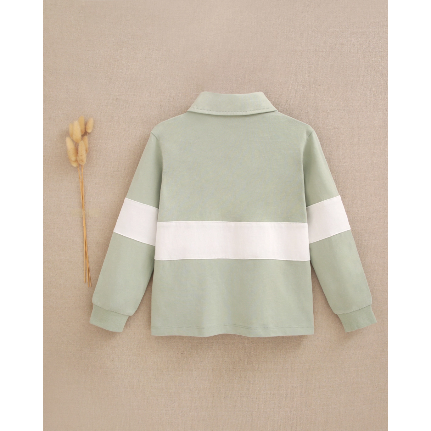 Polo de niño de rayas verde y blanco | Dadati 2