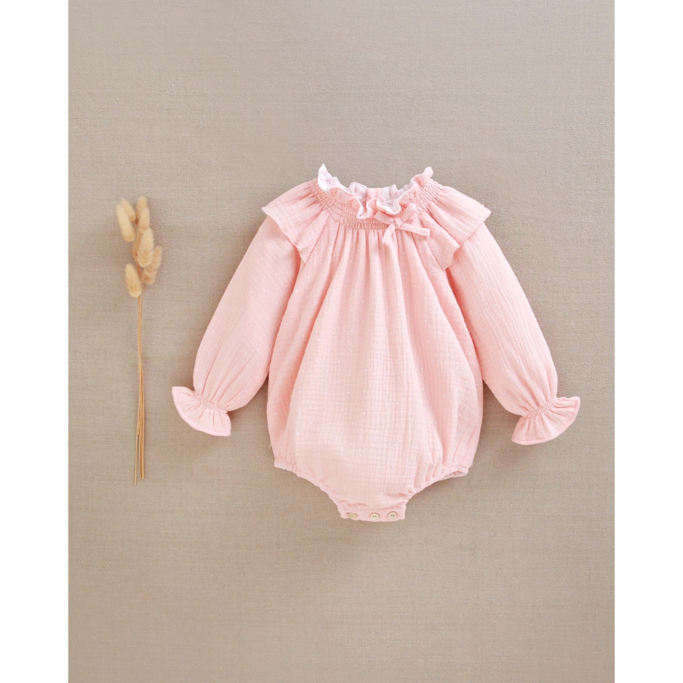 Ranita de bebé niña rosa de topitos | Dadati