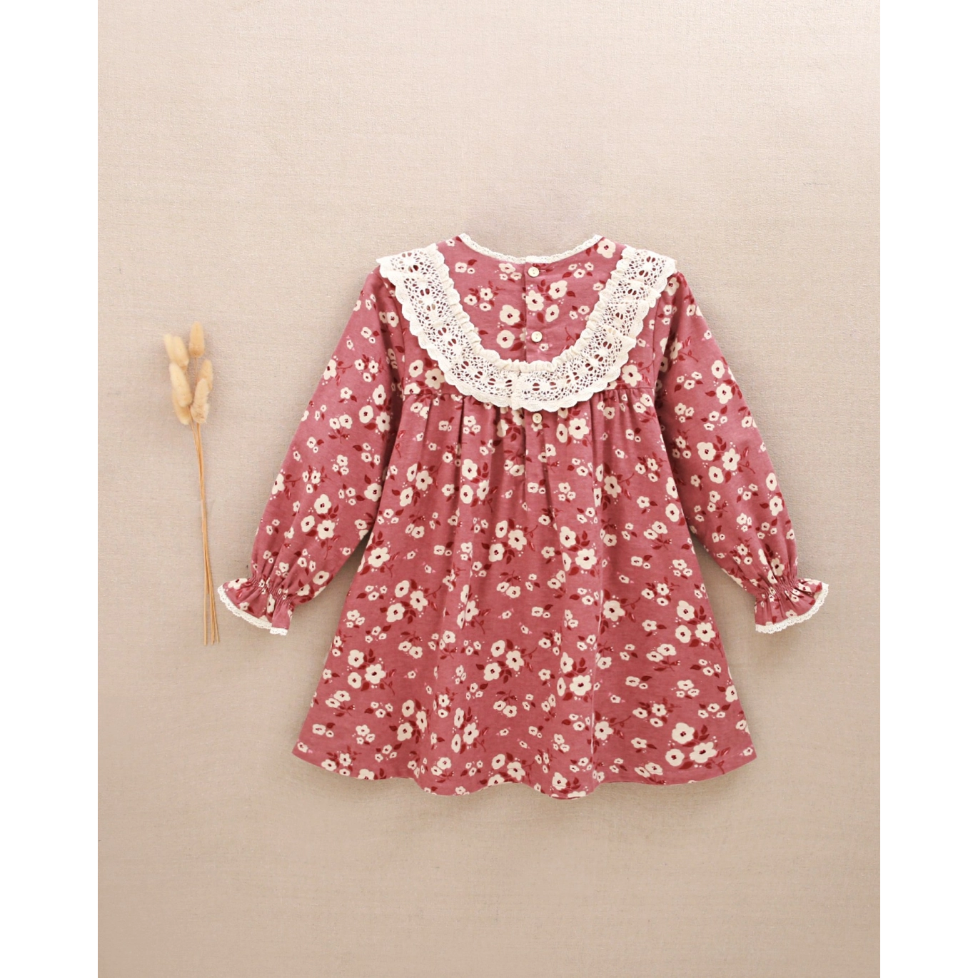 Vestido de niña rosa con flores | Dadati 2