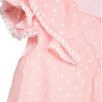 Imagen de Vestido de bebé niña en rosa claro con braguita