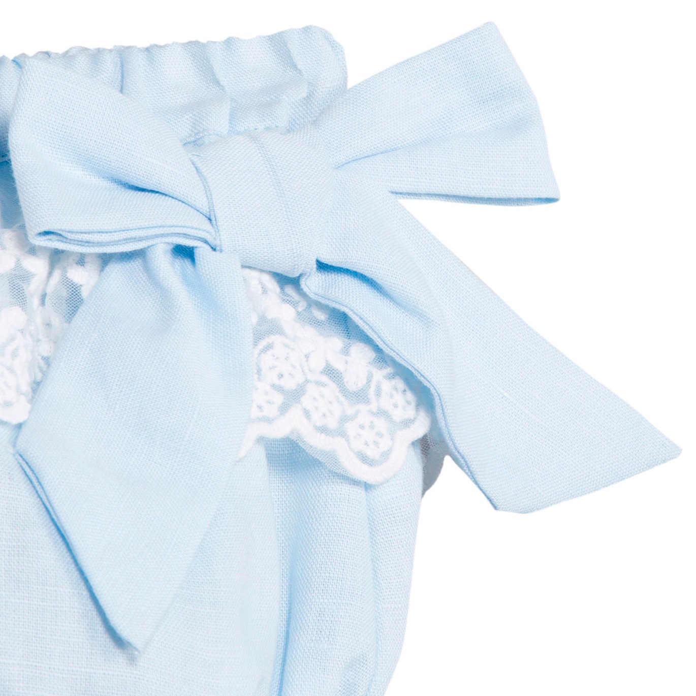 Imagen de Ranita de bebé niña en azul claro con encaje
