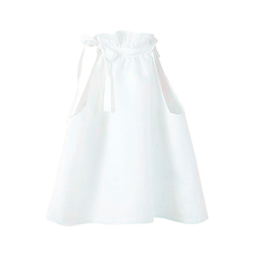 Imagen de Blusa de niña en blanco con cuello halter