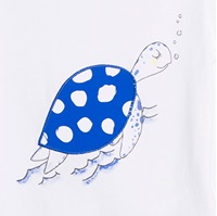Imagen de Camiseta de bebé niño en blanco con print tortuga