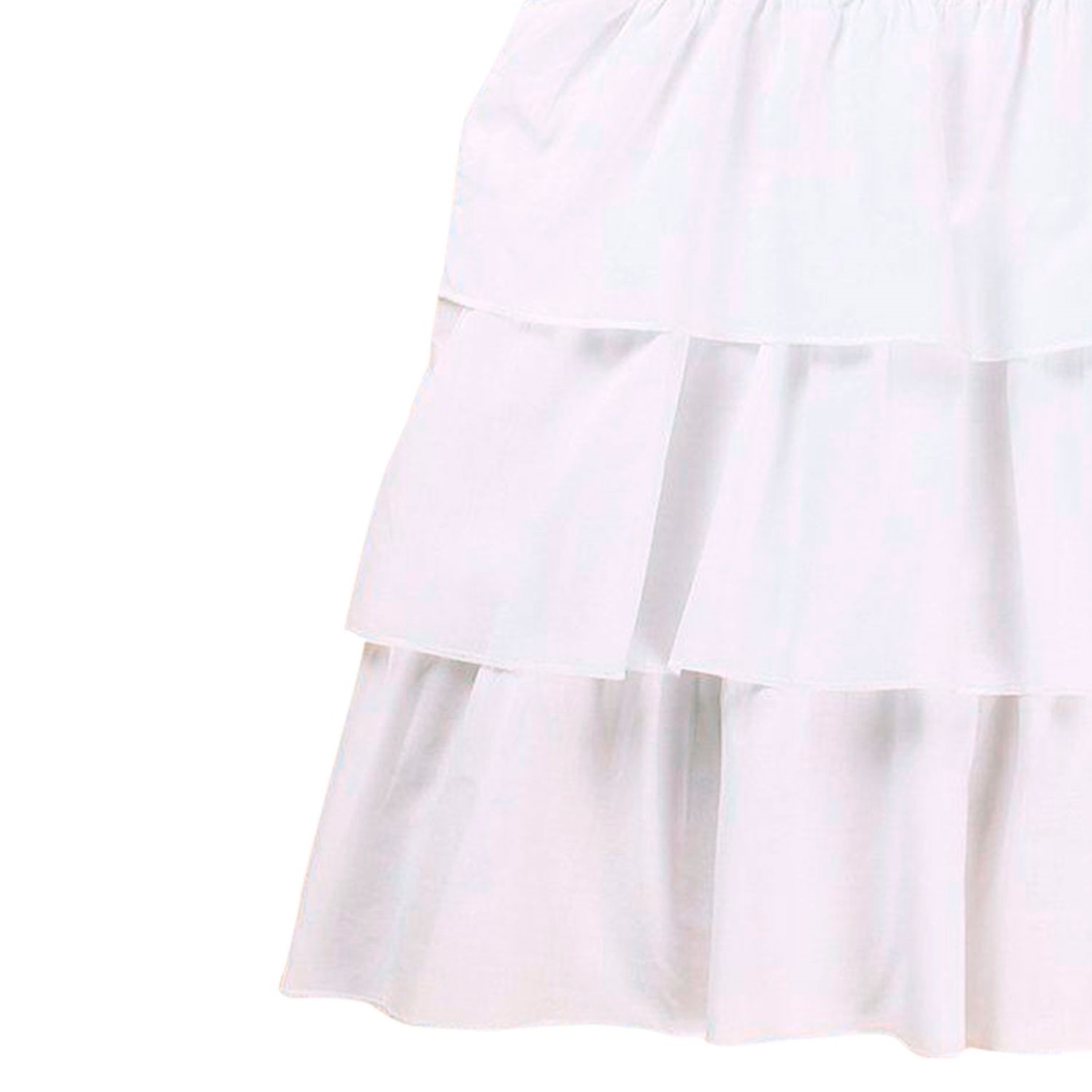 Imagen de Vestido de niña en blanco con volantes