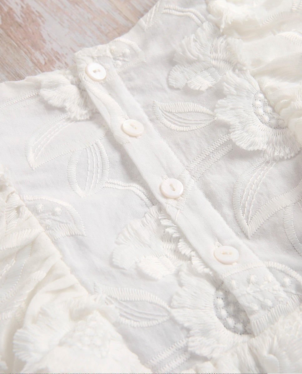 Imagen de Vestido niña dalia blanco con manga capa