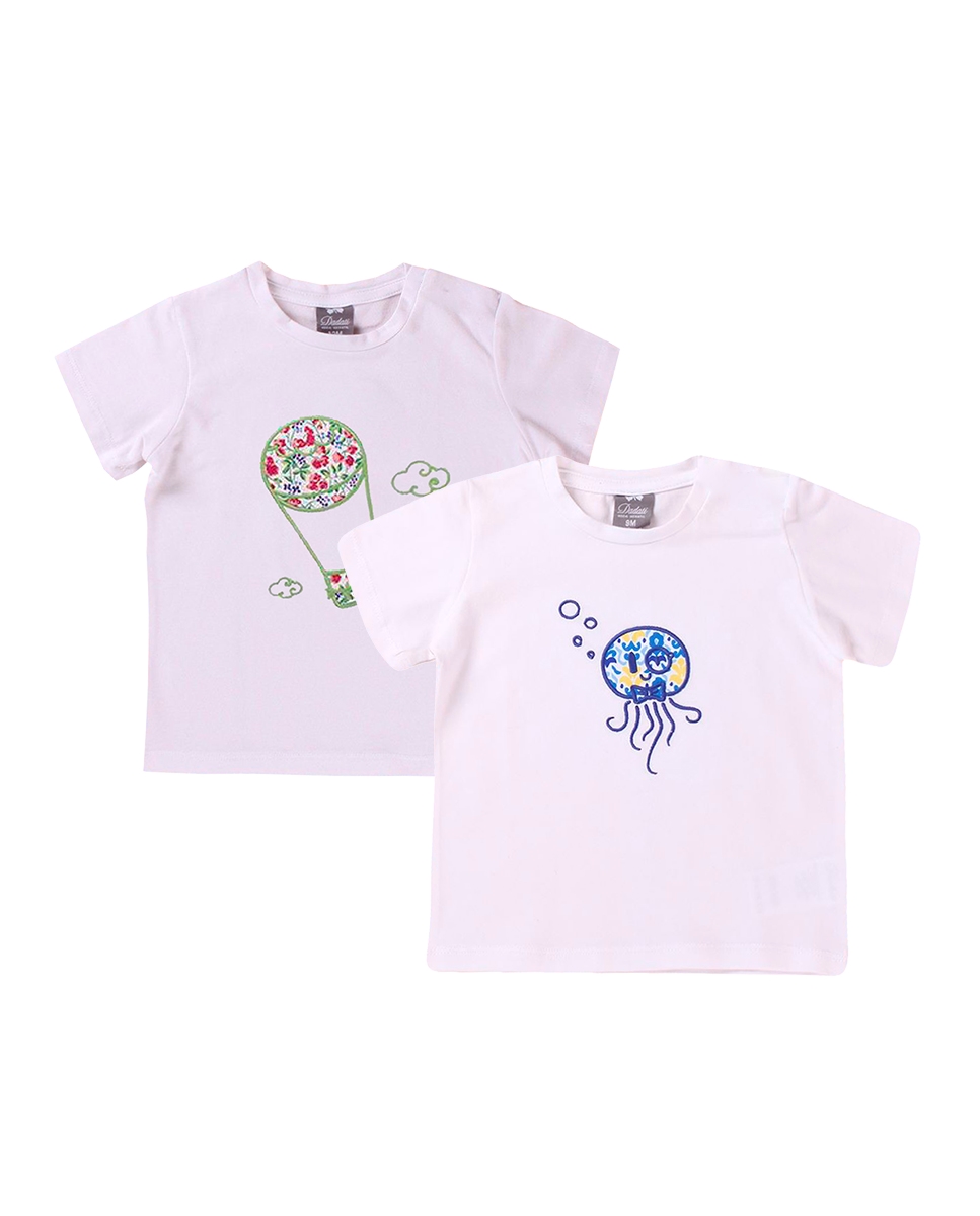 Imagen de Conjunto camisetas bebé niño con motivos pulpo y globo