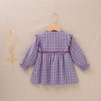 Imagen de Vestido de bebé niña cuadros azul-granate