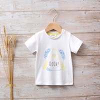 Imagen de Camiseta bebé niño blanca con estampado étnico