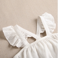 Imagen de Vestido de bebé niña con cubrepañal blanco jesusito