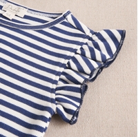 Imagen de Camiseta de niña marinera en rayas blancas y azul marino