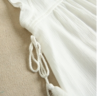 Imagen de Blusa de niña fluida en bambula blanca
