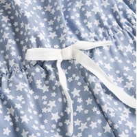 Imagen de Mono teen corto azul grisáceo con estrellas blancas
