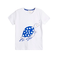 Imagen de Camiseta de niño en blanco con print tortuga