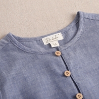 Imagen de Camisa de niño de manga larga en azul denim