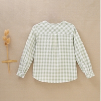 Imagen de Camisa de niño en cuadros verdes y blancos