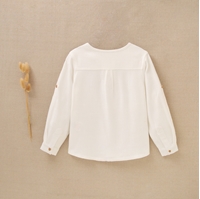 Imagen de Camisa de niño blanca lisa con manga larga
