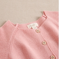 Imagen de Chaqueta de bebé de punto en color rosa empolvado