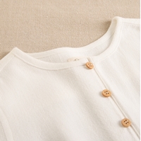 Imagen de Camisa de bebé niño blanca lisa con manga larga