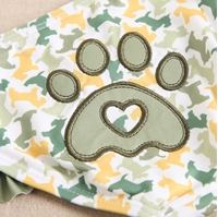 Imagen de Culetin para bebé niña con estampado de camuflaje en mostaza y verdes