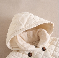 Imagen de Abrigo de bebé unisex crudo acolchado tipo husky 