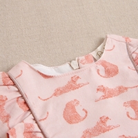 Imagen de Vestido de bebé niña rosa con estampado de leopardos 