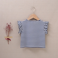 Imagen de Camiseta de niña marinera en rayas blancas y azul marino