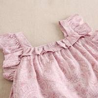 Imagen de Vestido de bebé niña con braguita rosa empolvado pasley