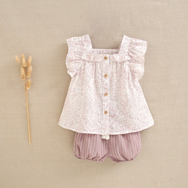 Imagen de Conjunto de bebé niña fantasia en blanco y rosa
