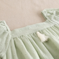 Imagen de Vestido de niña en plumeti verde claro