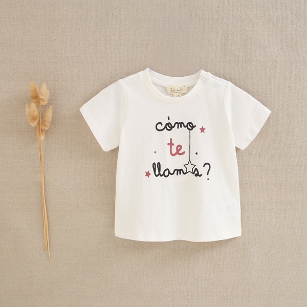Imagen de Camiseta de bebé niño  Como te llamas