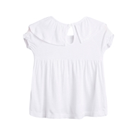 Imagen de Camiseta de bebé niña en blanco con volante