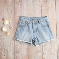 Imagen de Short niña con flecos denim