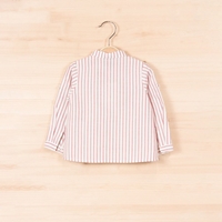 Imagen de Camisa de bebé niño con rayas rojas y manga larga