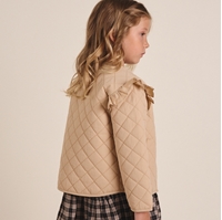 Imagen de Chaqueta de niña acolchada en color camel