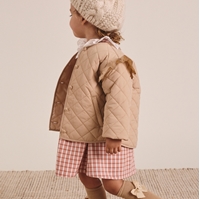 Imagen de Chaqueta de bebé niña acolchada en color camel